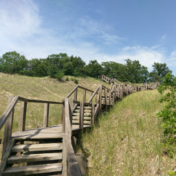 The endless staircase on the descent of Mt. Tom