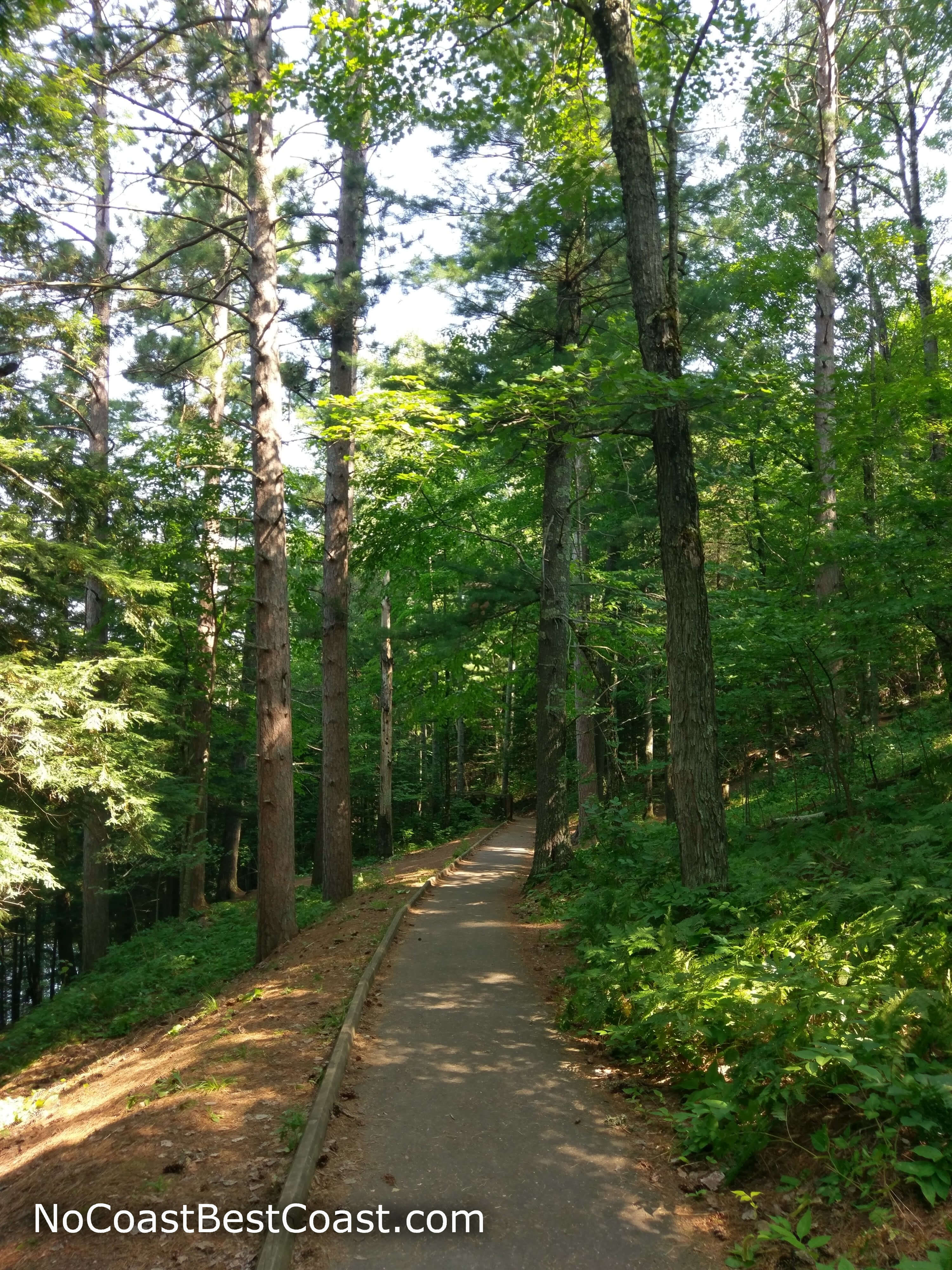 The accessible paved trail to Agate Falls