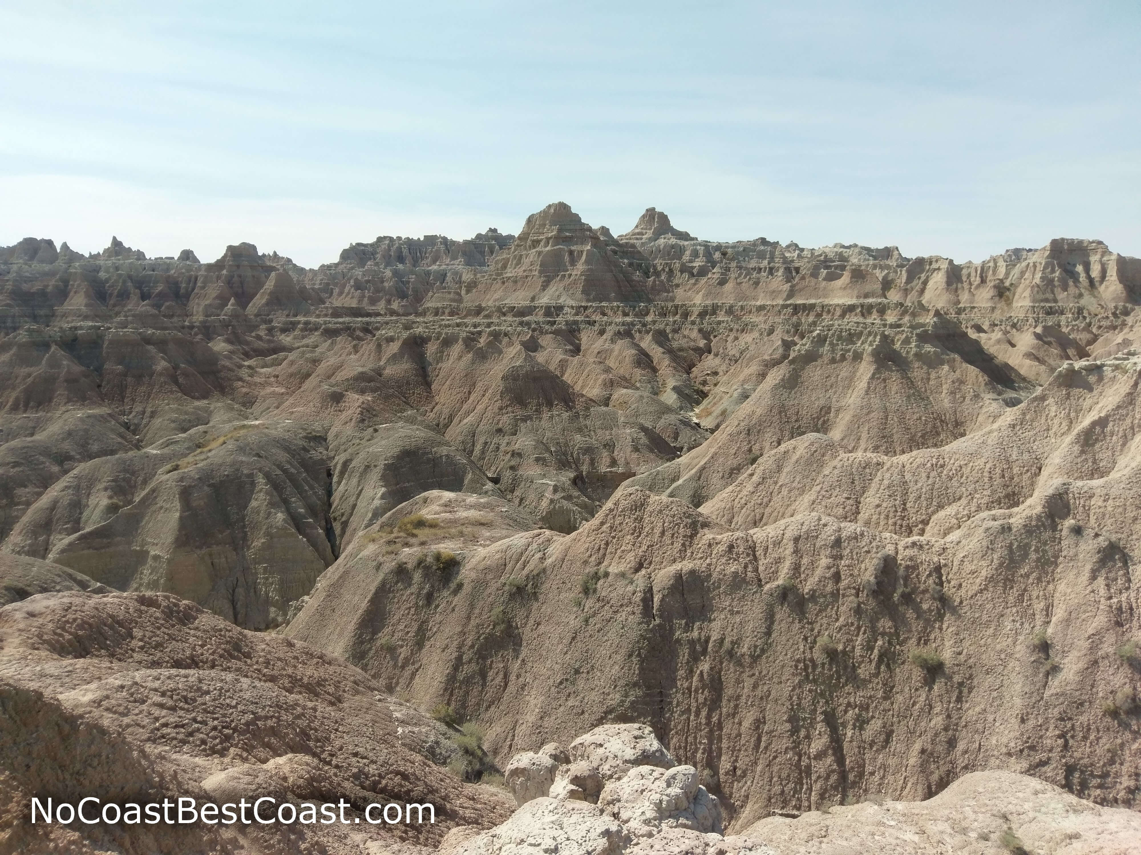 The outstanding desert-like badlands formation at the end of the Door Trail