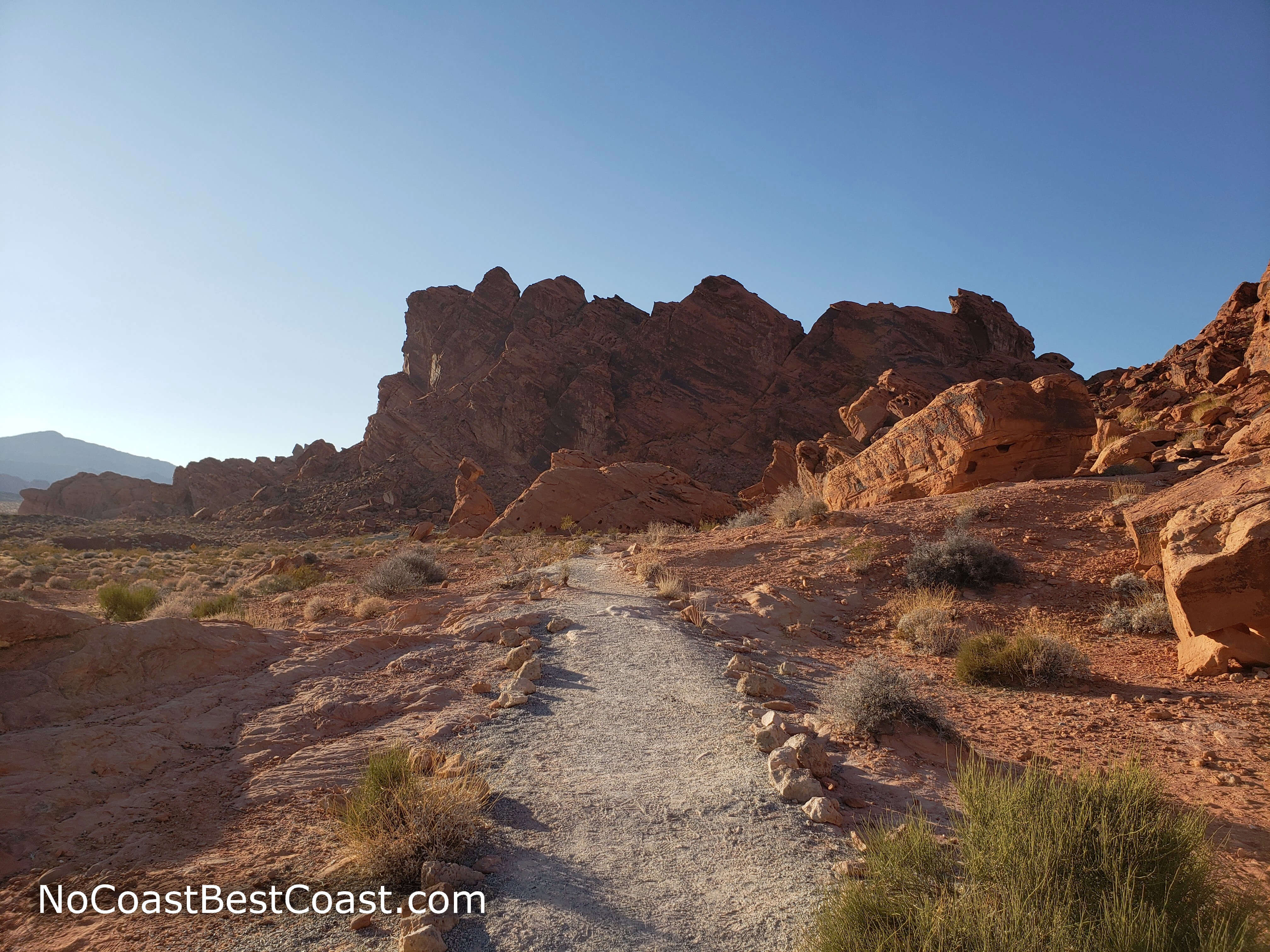 The desert trail leading to Balancing Rock