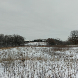 Snow blankets the hills