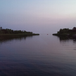 The old marina after sunset