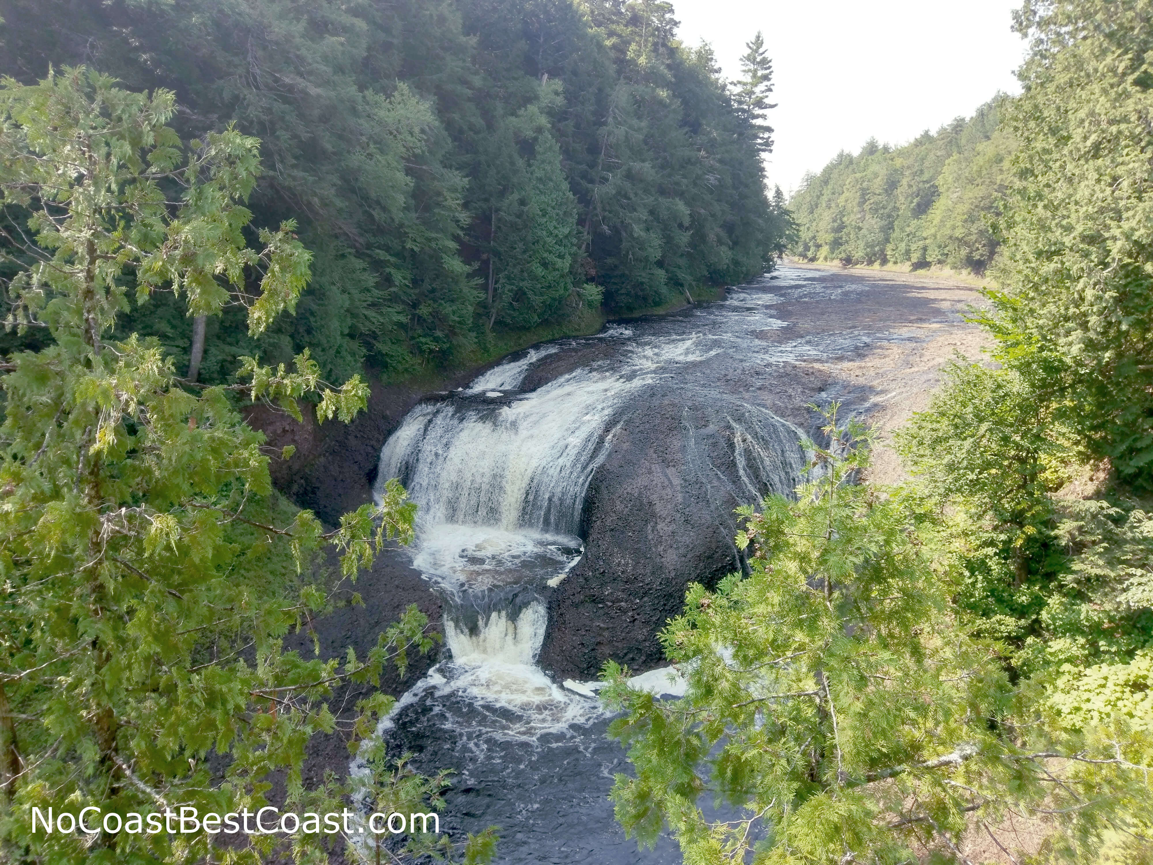 The mighty two-tiered Potawatomi Falls