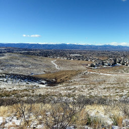 The view of the Rockies from the overlook