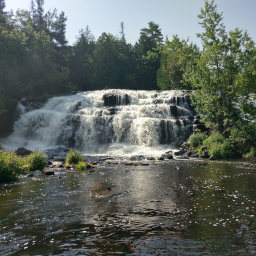 The majestic Bond Falls from the accessible viewing platform