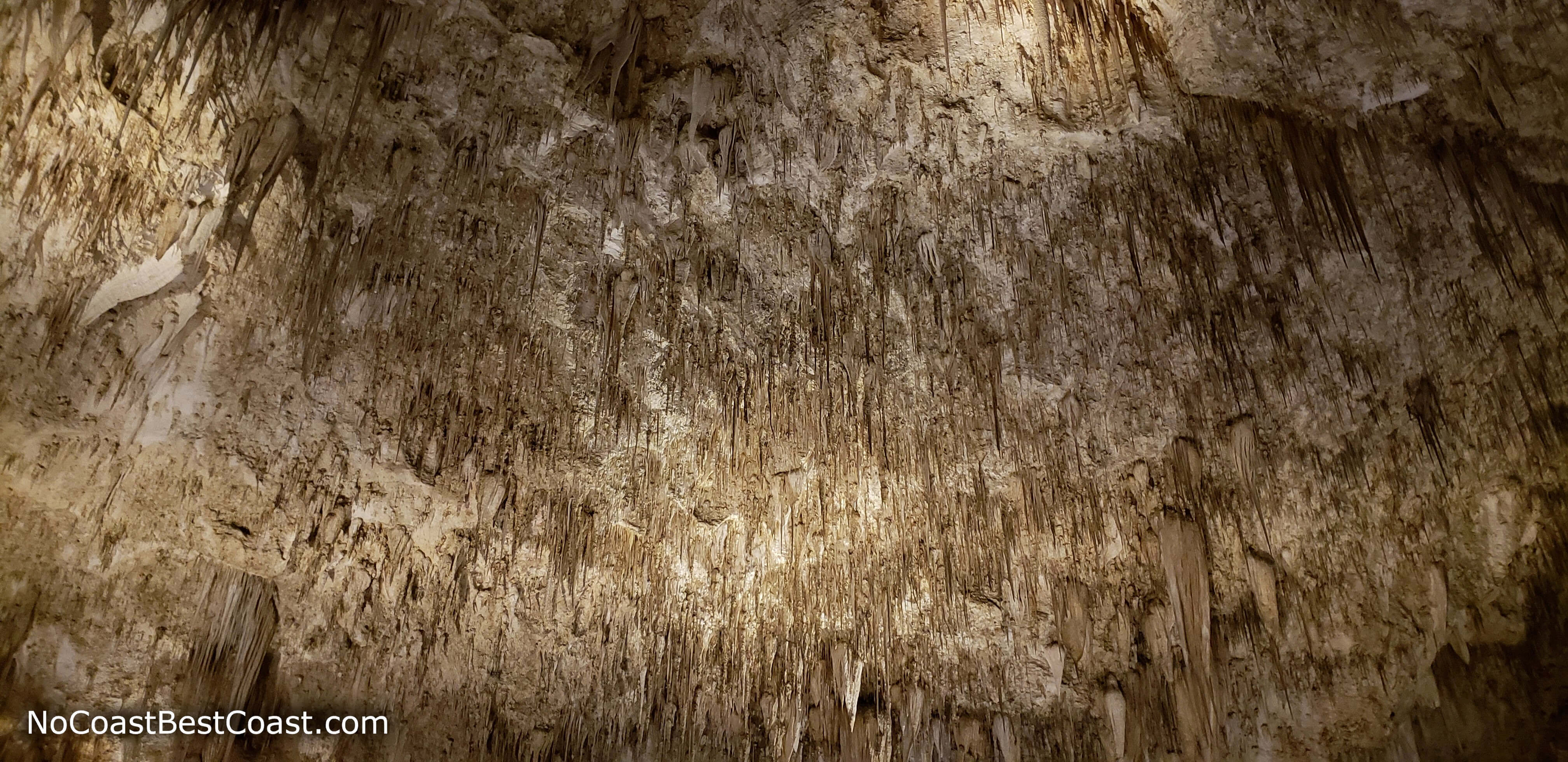 Hundreds of stalactites decorate the ceiling