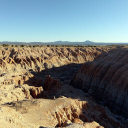 The view of the badlands gorge from Miller Point