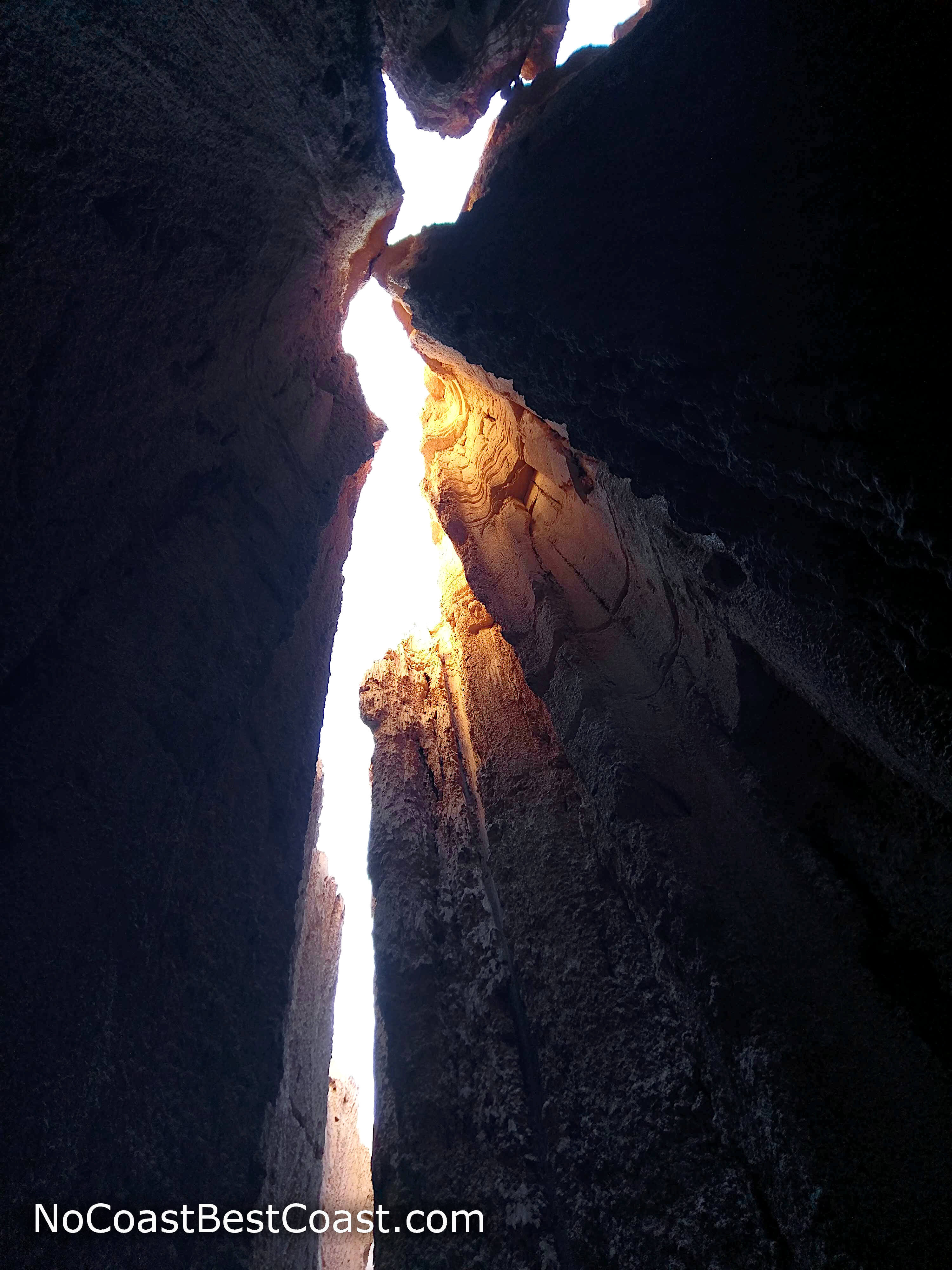 Inside the narrow passages of Canyon Caves