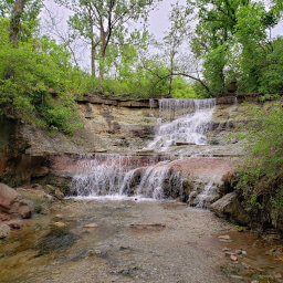 The middle falls are the most impressive