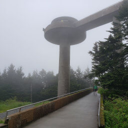 The concrete tower on the summit of Clingmans Dome