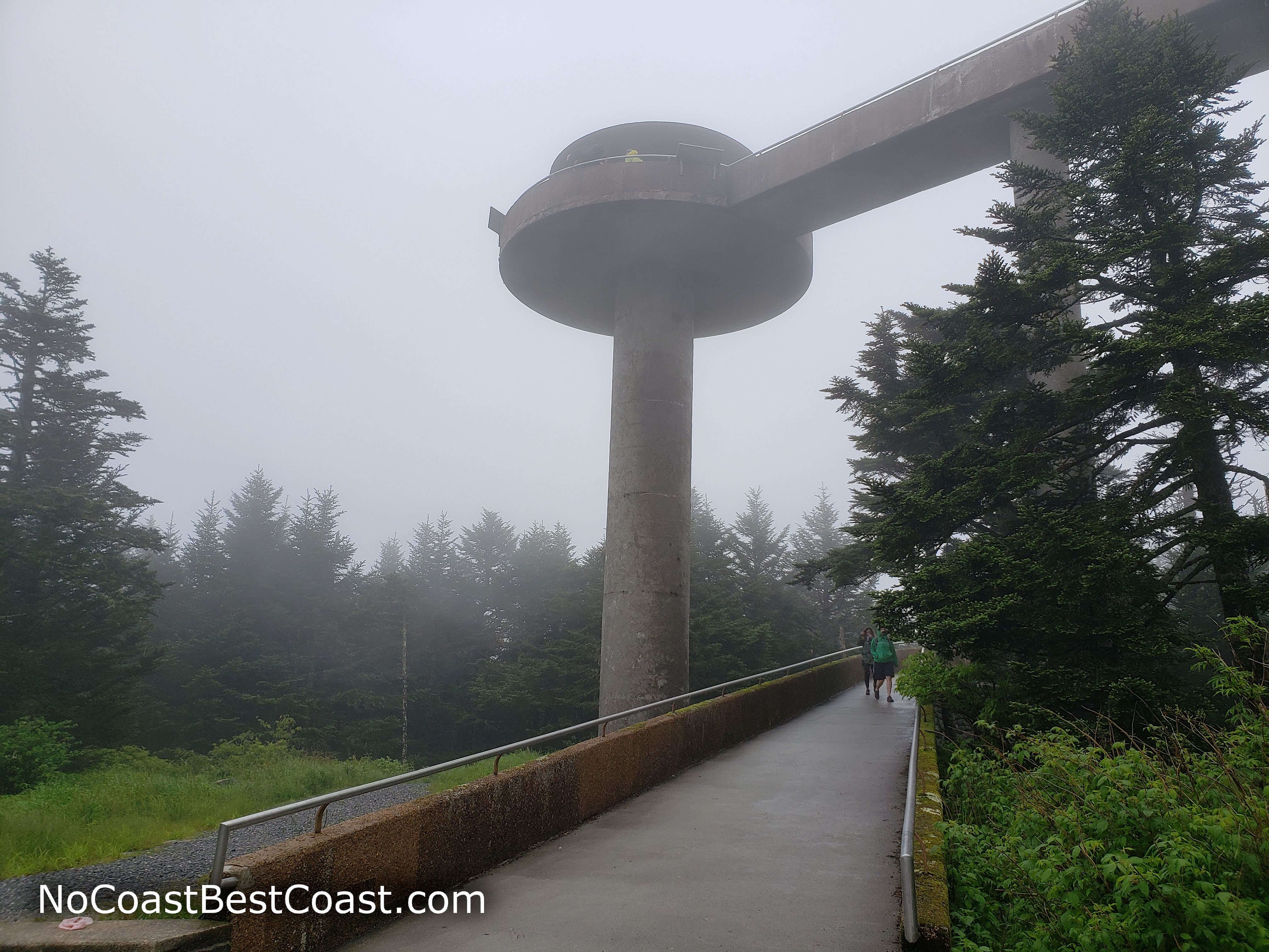 The concrete tower on the summit of Clingmans Dome