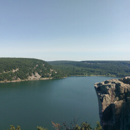 Overlooking Devil's Lake from the West Bluff