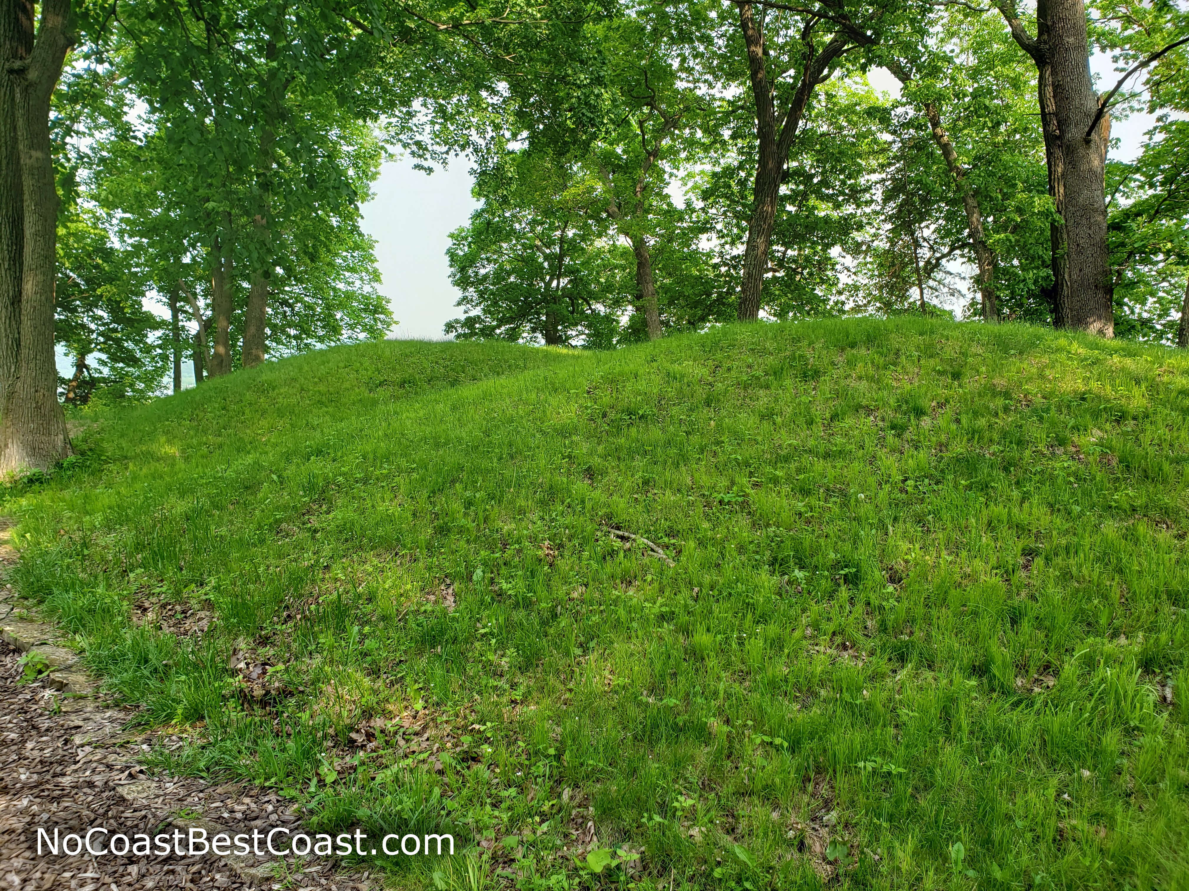Just two of the many, many burial mounds along the trail