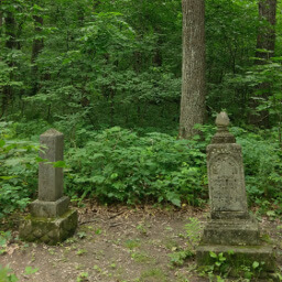 Old headstones at the Zumbro Hill Cemetery