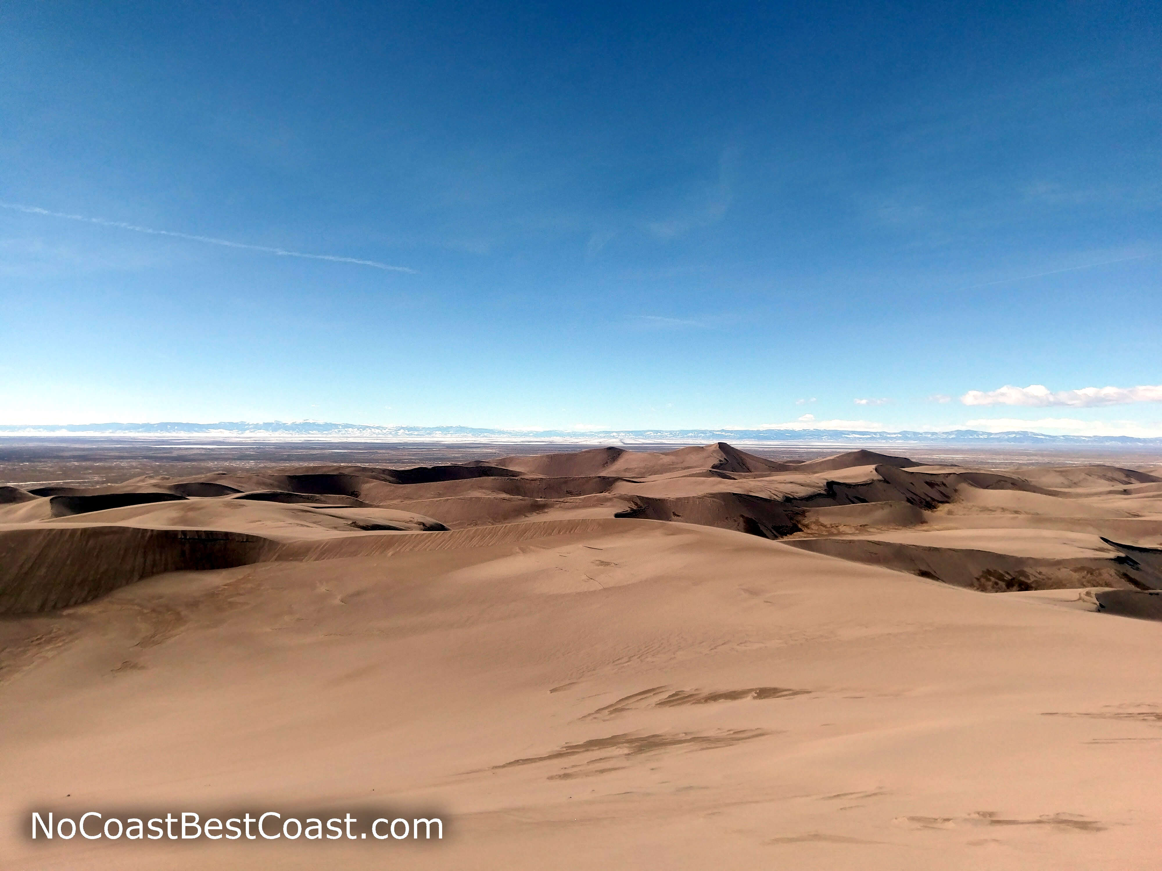 The view towards Alamosa from the top of High Dune