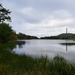 High Point Monument from across Lake Marcia