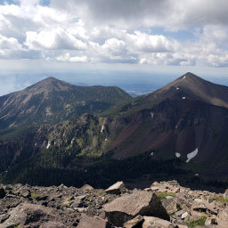 Looking south towards Agassiz and Fremont Peaks from the top of one false summit