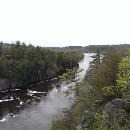 The view of the St. Croix River from an overlook on the River Trail