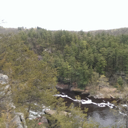 Looking across the river to the Wisconsin side of Interstate State Park