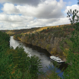 Impressive cliffs line the St. Croix River