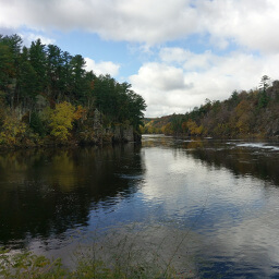The view of the St. Croix River from the bottom of the bluffs