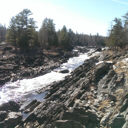 The rugged landscape surrounding the St. Louis River