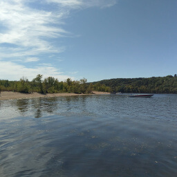 The beach on the St. Croix River at the end of the Black Trail