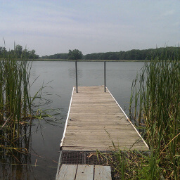 The dock at Maria Lake