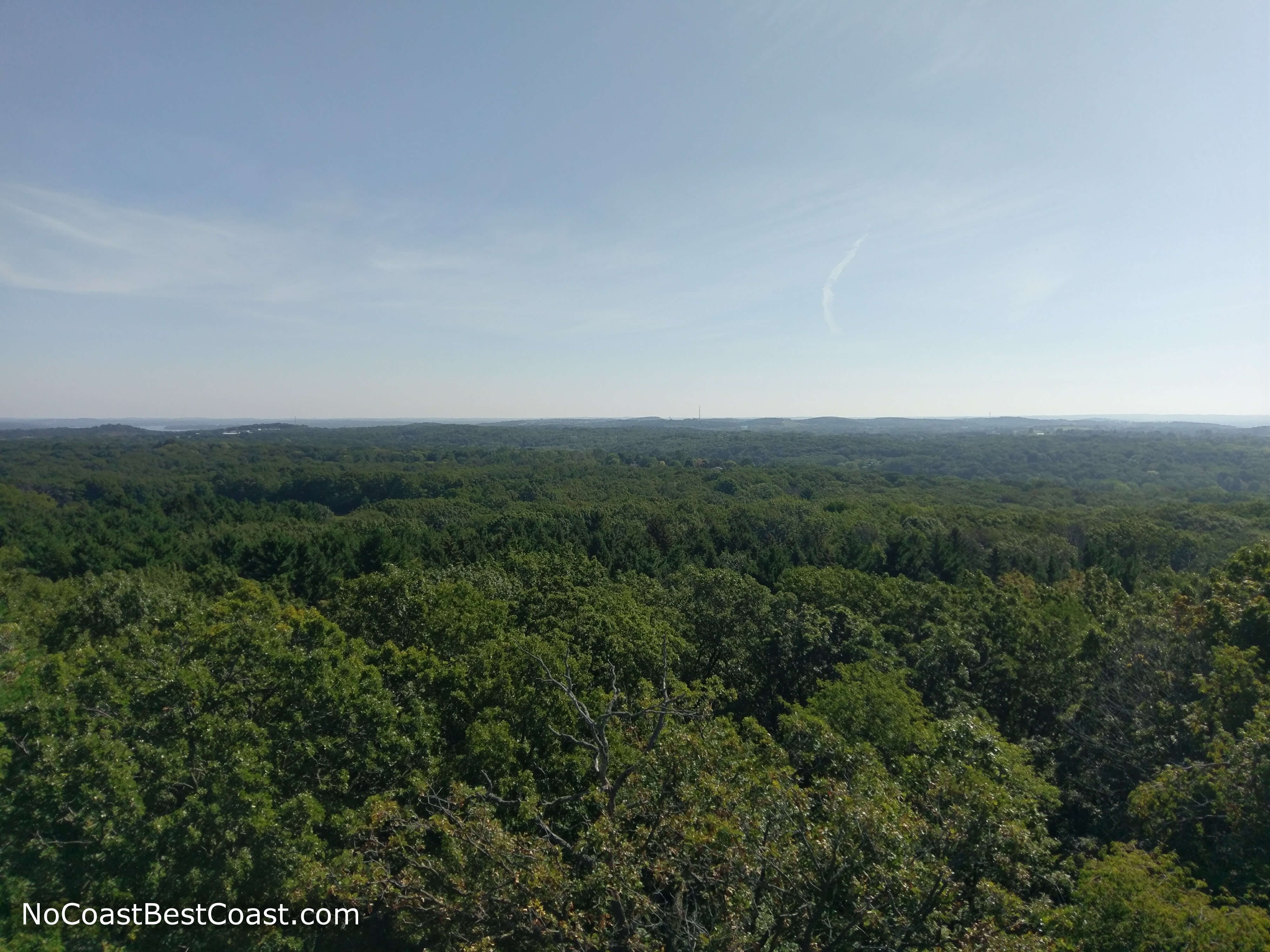 The view from the top of the observation tower on Lapham Peak