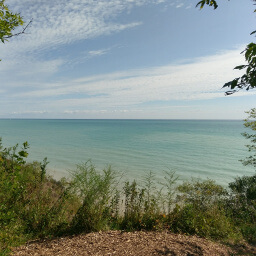 Lake Michigan from atop the bluffs