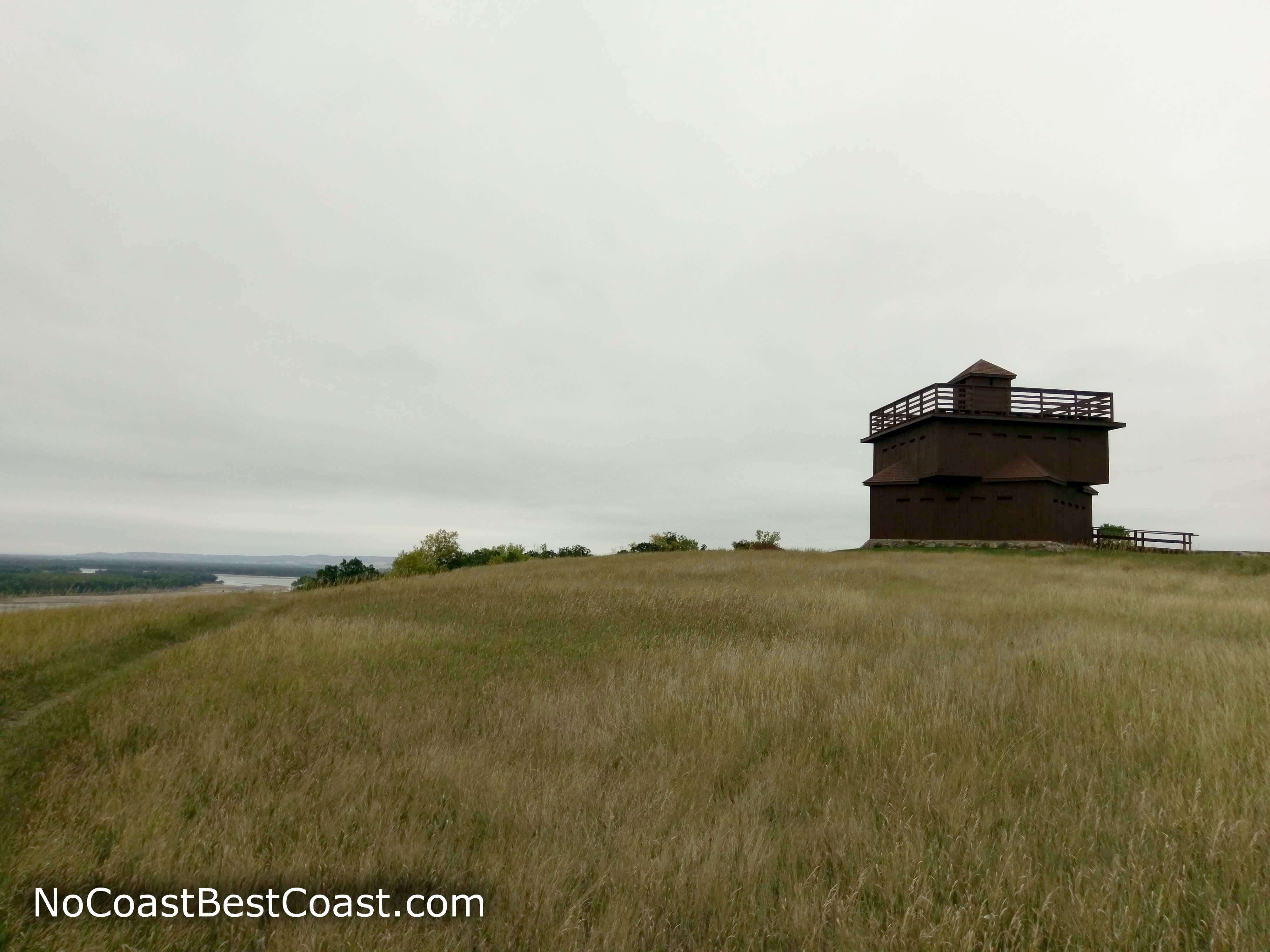 Go inside the blockhouse and climb to the top for views