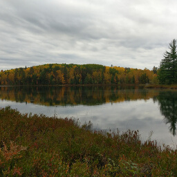 One last glimpse of Pickerel Lake before climbing uphill