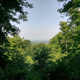 On extra clear days, the view from Mount Arvon extends to Lake Superior