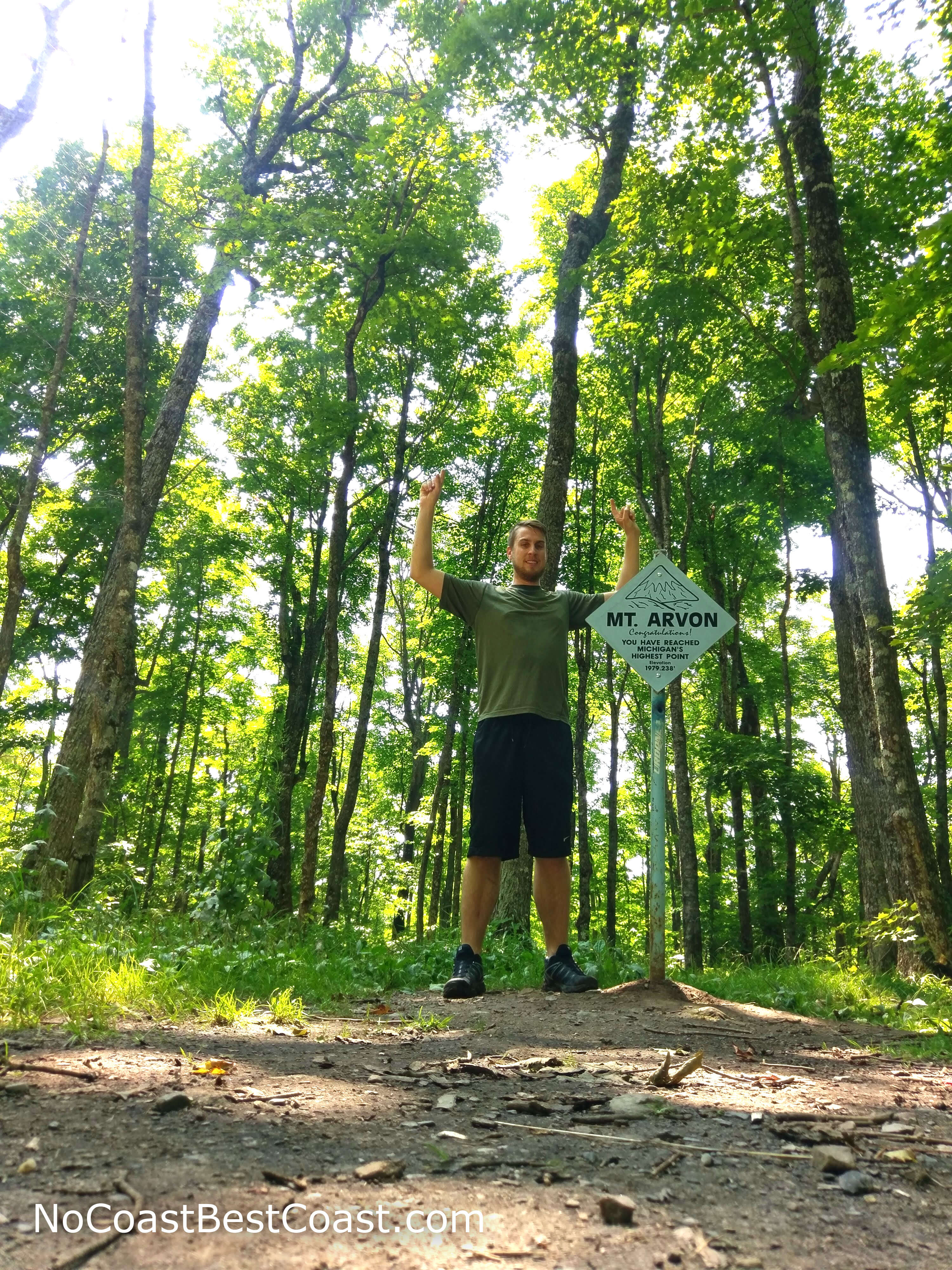 This sign marks the highest point in all of Michigan!
