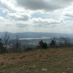 The impressive view from behind the lodge
