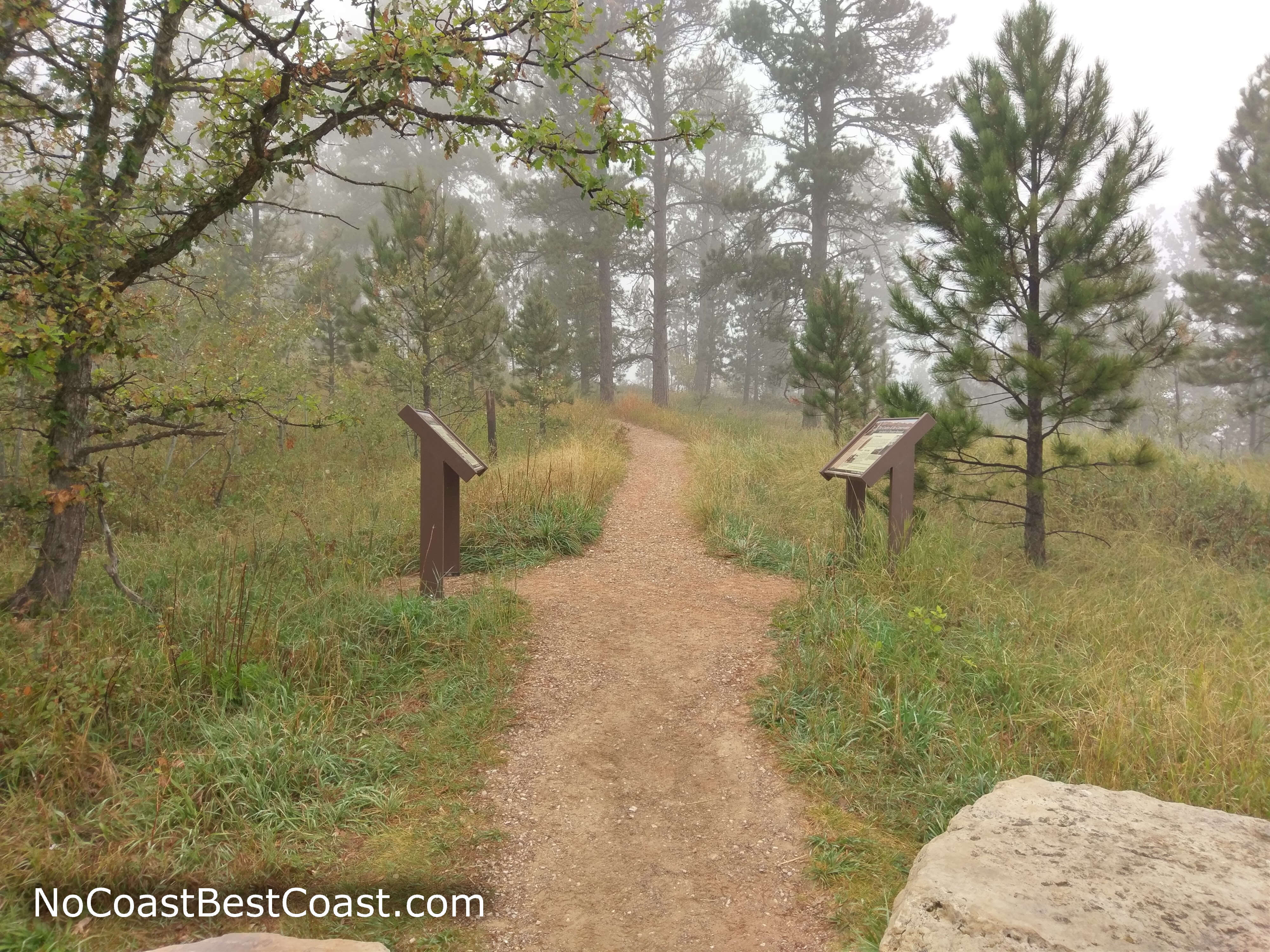 Learn about Teddy Roosevelt and Seth Bullock on the two signs at the trailhead