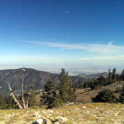 The view north from Sawmill Mountain into the Central Valley's patchwork of farm fields and orchards