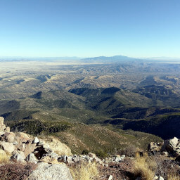 The view southeast from the summit of Mount Wrightson