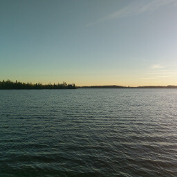 Bear Head Lake as the sun starts to set
