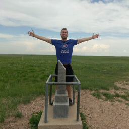 That's me at the marker for the highest point in Nebraska!