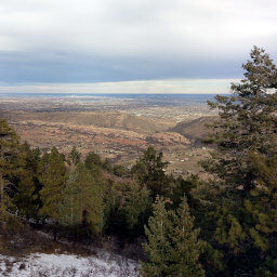 The view of Denver from the Plymouth Mountain Lookout