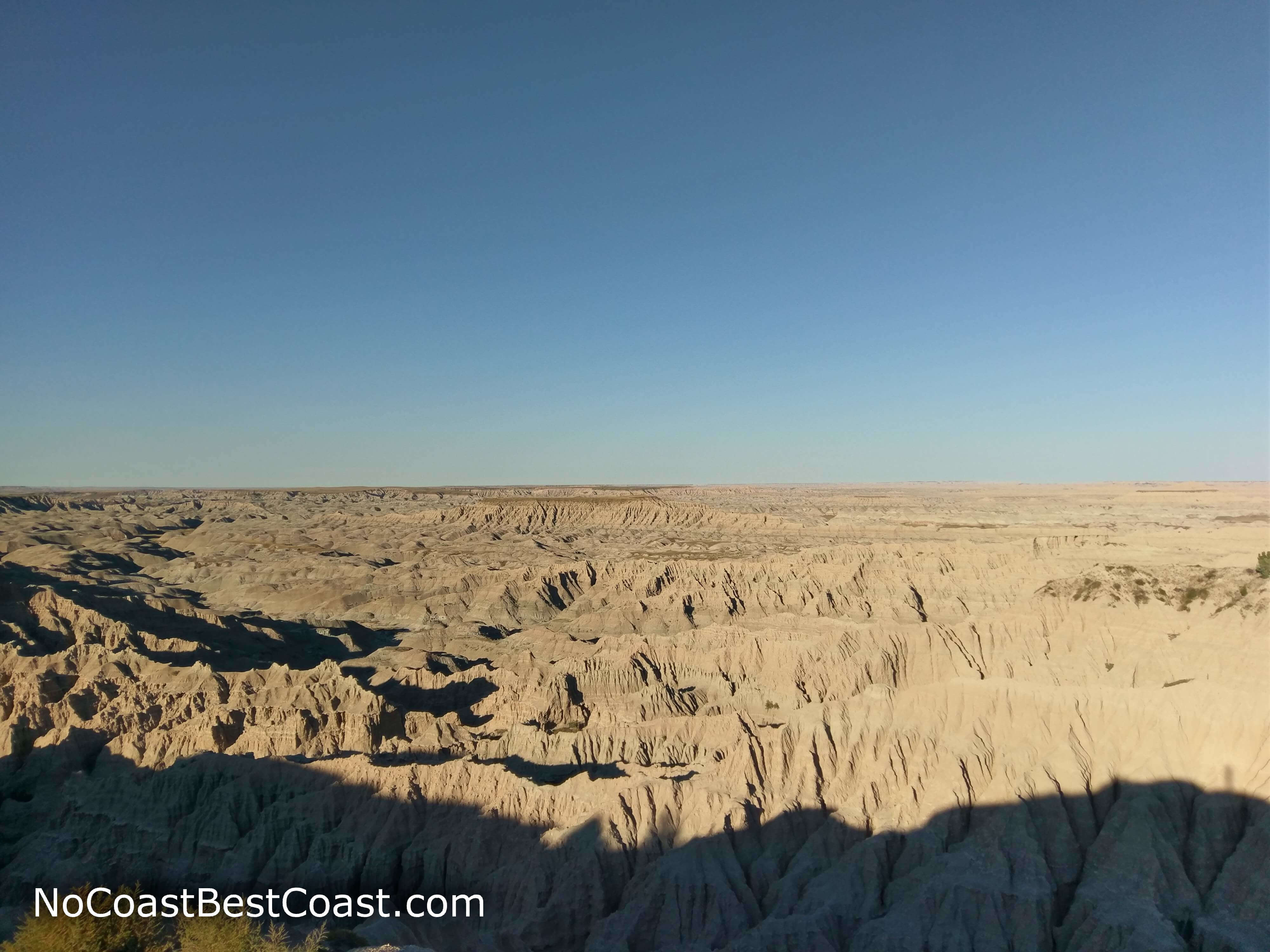 Vast views of the badlands from Red Shirt Table