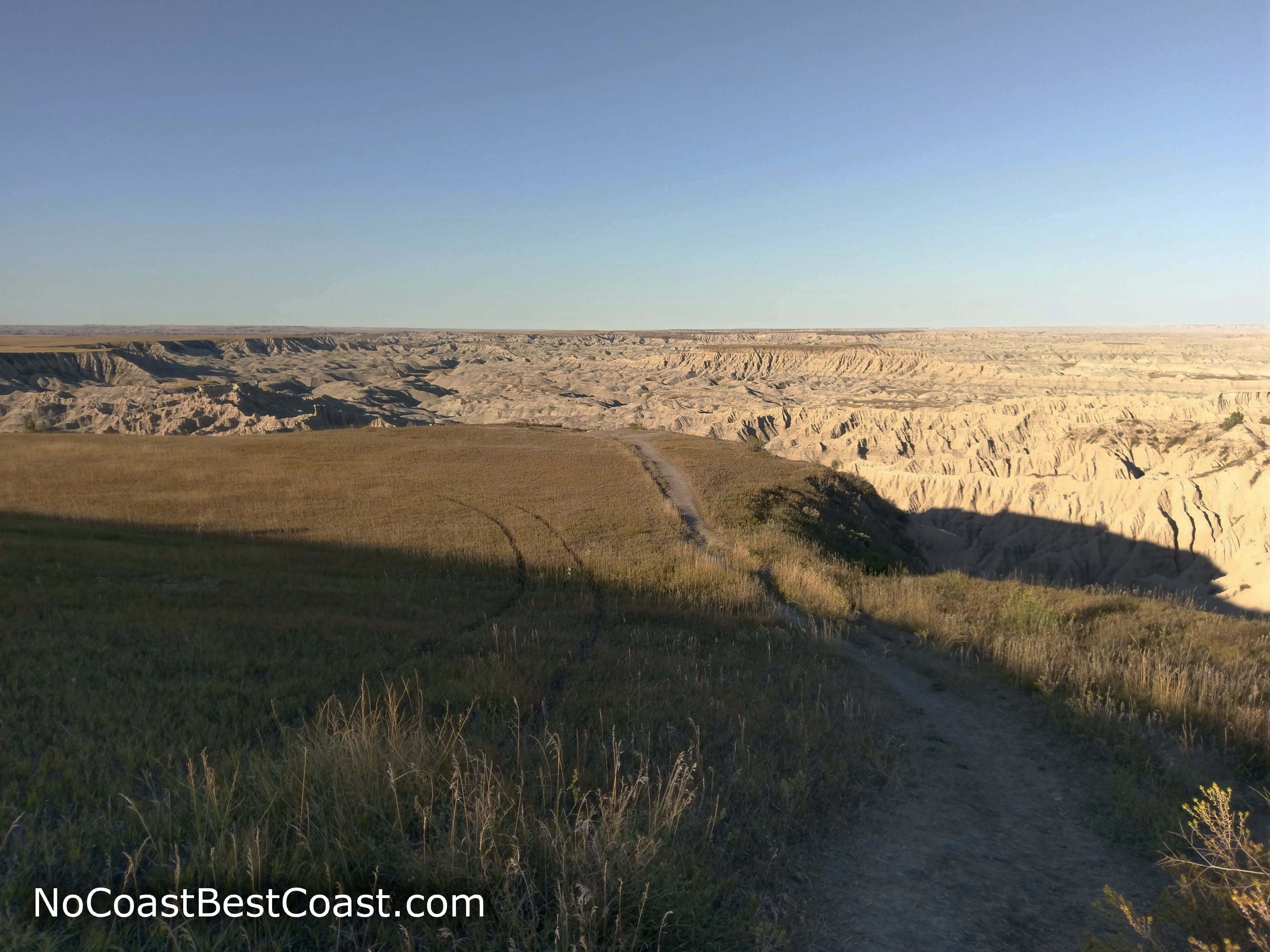 The use-trail leading to the edge of the badlands