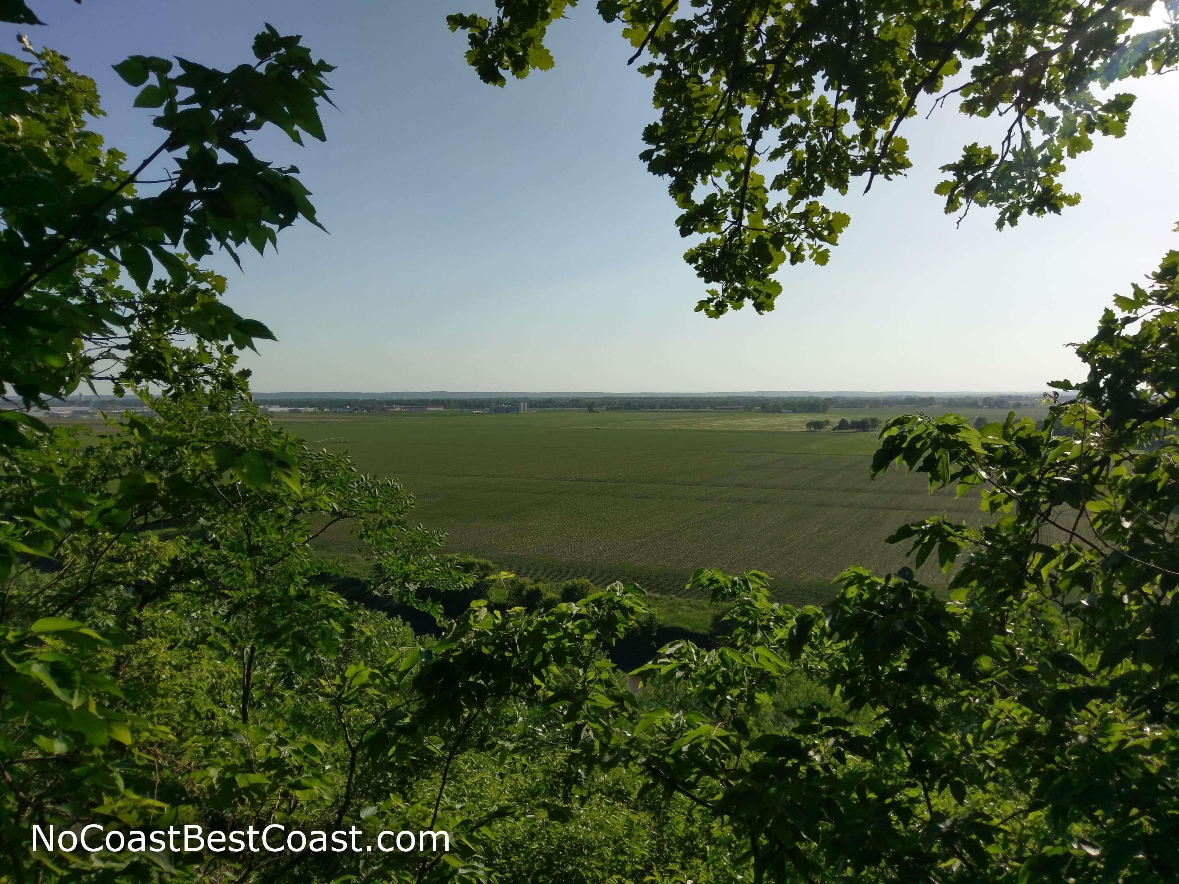 The overlook's scenic view extending into South Dakota and Nebraska