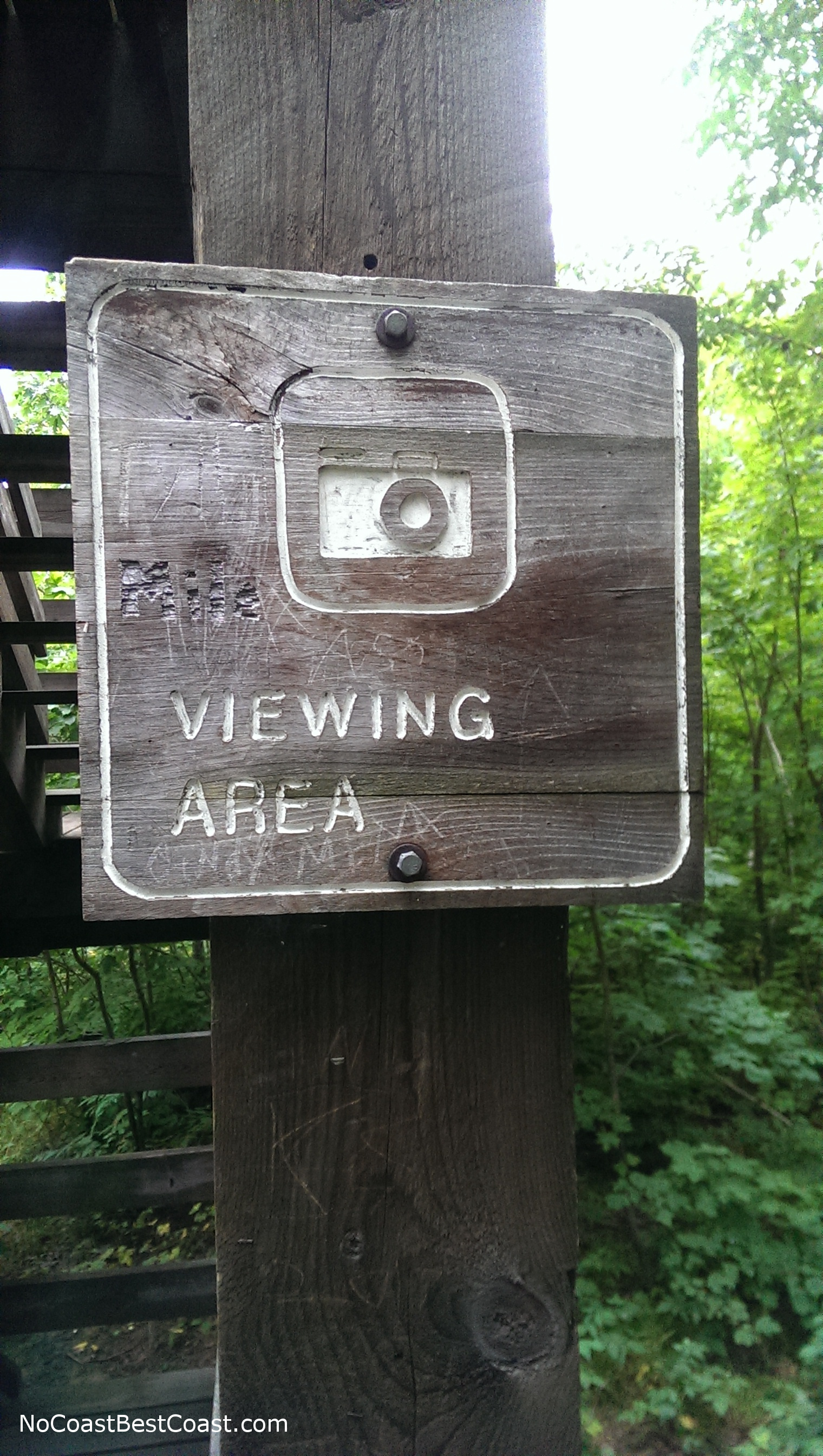 The inspiration for the Instagram logo probably originated from this sign at the base of the observation tower