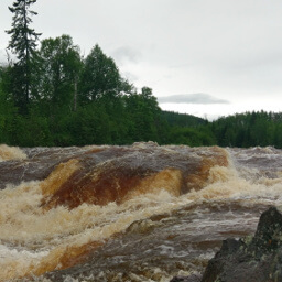 Heavy rains made this waterfall look more like really big rapids