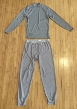 C9 polyester shirt from Target and Fruit of the Loom Premium Performance Thermals